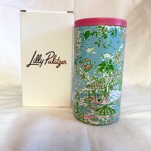 Lilly Pulitzer Blue and Pink Tropical Tumbler